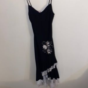 Black salsa cut dress
